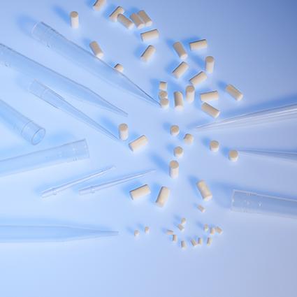 porous filter used in FORTRESS Pipette Tip Filters