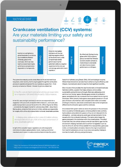Crankcase ventilation (CCV) systems